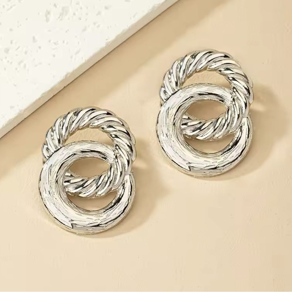Céline - Vintage Silver Earrings. 2025 Trends Statement Earrings